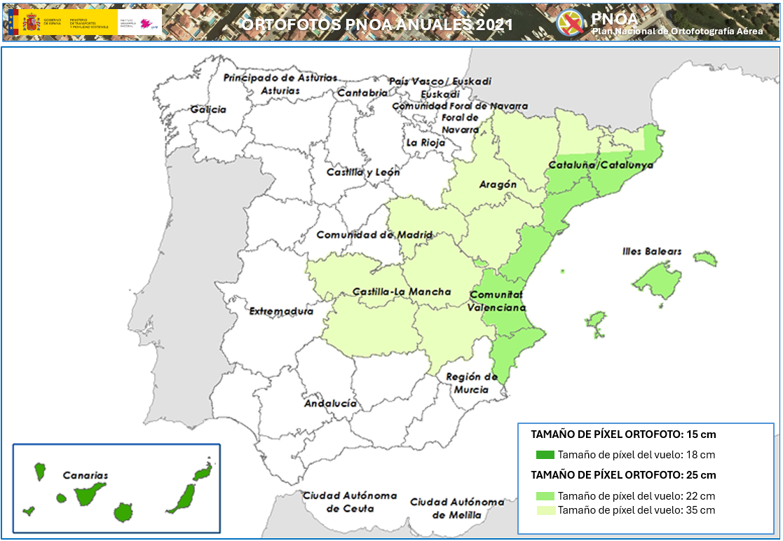 Ortofotos PNOA 2021